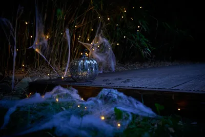 Produktbild von Gruselige Kürbis Halloween Deko mit Timer – Batteriebetriebene LED-Leuchten für schaurige Stimmung!