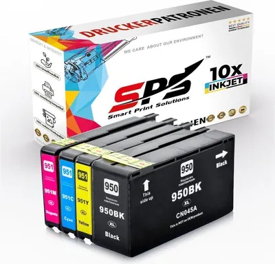 Produktbild von 10er Multipack Set kompatibel für HP Officejet Pro 8610E Druckerpatronen 950XL 951XL