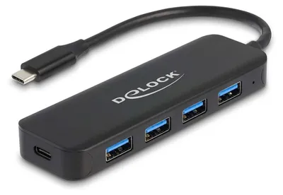 Immagine prodotto di Hub Delock - 4 porte USB 3.2 Gen 1 + 1 porta USB-C (alimentazione)
