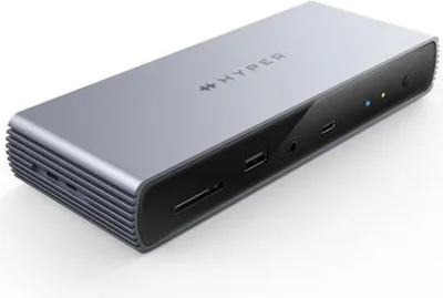 Obrázek produktu pro Targus HDTB4D-EU - Andocken - Thunderbolt 4 - 96 W - 3,5 mm - 10,100,1000,2500 Mbit/s - Grau