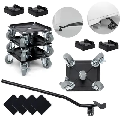 Produktbild von Möbel Transportrollen Set, Möbelroller Transportroller, 4 Stück, Möbel Transporthilfe Schwerlast für Möbel Verschieben