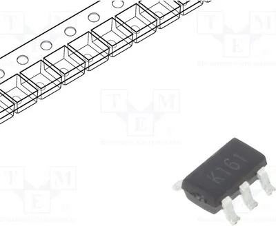 Immagine prodotto di 3 amplificatori operazionali: 1 amplificatore operazionale SMD TS1851ILT da 530 kHz, con alimentazione da 1,8 a 6 V