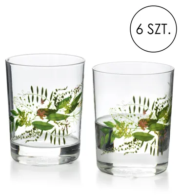 Obrázek produktu pro Mondex | Sada 6 sklenic - Idylická - 420 ml - Květinový vzor - Elegantní a všestranná