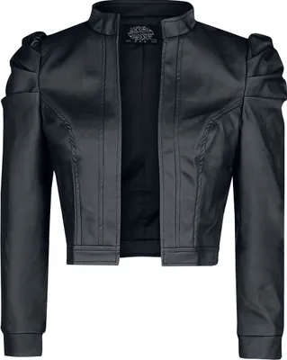Produktbild von H&R London Kunstlederjacke Damen Serena Jacket schwarz XXL