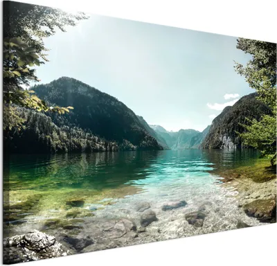 Image de LUMASOUL, tableau mural pour salon, impression sur toile, paysage, 90x60 cm, composition en une seule pièce, idéal pour chambre, couloir, bureau et cuisine, motif photographique moderne