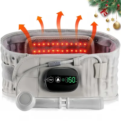 Produktbild von Kabellos Aufblasbarer Lenden Entlastungsgurt,mit 3 Heizstufen,5000mAh Akku, Rückenstreck Gürtel mit Rotlicht Heizung & Massage,für Büro, Auto, Zuhause