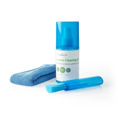 Zdjęcie produktu dla Środek do czyszczenia ekranów Nedis - spray - 200 ml - ekran telewizora / notebooka / smartfona / tabletu - w zestawie wycieraczka