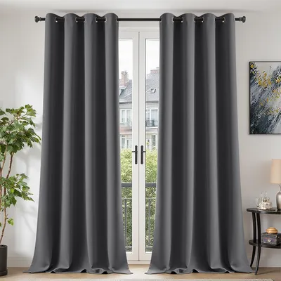 Immagine prodotto di Tende con passanti integrati - Ideali per il soggiorno - Decorazioni per finestre - Tende pesanti - Camera da letto - Set di 2 tende - Opache