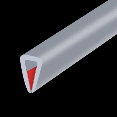 Immagine prodotto di Guarnizione in gomma a profilo a "U", spessore 3 mm, protezione per bordi autoadesiva, colore grigio, lunghezza 6 metri