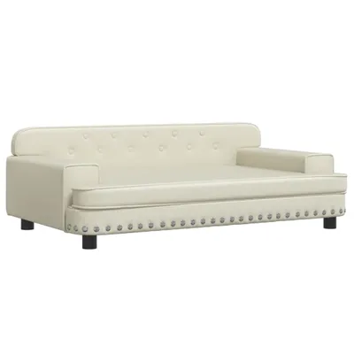 Obrázek produktu pro Pelíšek pro psy krémový 90 x 53 x 30 cm umělá kůže