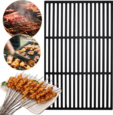 Zdjęcie produktu dla Jopassy Ruszt do grilla 42x28cm Grill gazowy Żeliwny ruszt stołowy Ruszt kominkowy BBQ Profesjonalny ruszt do grilla