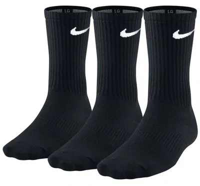 Produktbild von Nike - Socken für Herren/Damen Unisex, Leicht (3er-Pack) PP17107 (34 EU - 38 EU) (Schwarz)