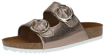 Produktbild von CAPRICE Damen Pantoletten aus Leder Bequem, Beige (Taupe Metallic), 41 EU