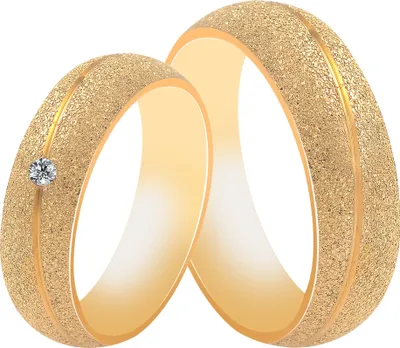 Produktbild von Akzent Herren-Partnerring, Edelstahl, sandgestrahlt, goldfarben