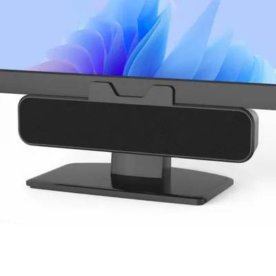 Produktbild von 10W PC Lautsprecher, USB Monitor Speaker mit Clip-On, HD Stereo Sound PC-Lautsprecher USB A/C für PC, Laptop, Desktop, Plug and Play, Akustikstoff