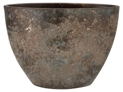 Produktbild von DK Design Blumentopf - Schale - oval - rostbraun - 19x27x39 cm