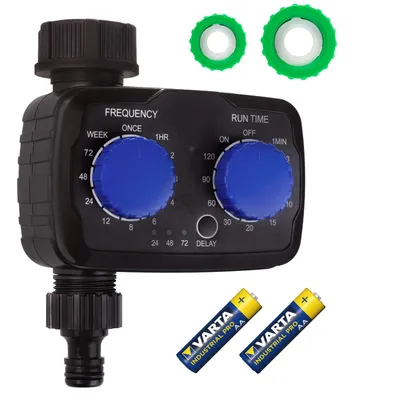 Obrázek produktu pro Elektronický ovladač zavlažování GreenBlue, programátor, napájení 2x 1,5V AA, GB391 + 2x Varta Industrial Alkaline AA baterie