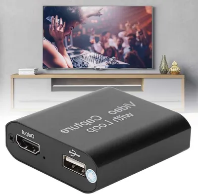 Productafbeelding van HDMI Video Capture Card - Opnamekaart - Streamen en Opnemen - Loop Out Functie - 1080P Output - Zwart