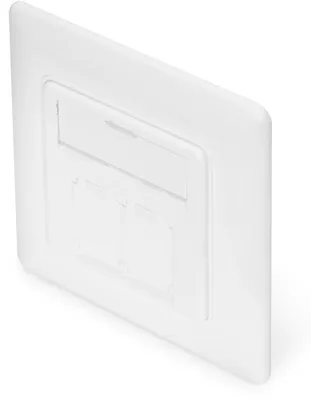 Produktbild von DIGITUS Frontplatte und Einbaurahmen für Multimedia / Keystone Module