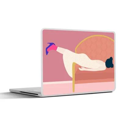 Produktbild von MuchoWow® Laptop Aufkleber Sticker Cover Vintage - Frauen - Pastell 25x18 cm - Laptop-Deko