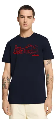 Produktbild von Spreadshirt Märklin Eisenbahnen Line Art Männer Premium T-Shirt, 3XL, Navy