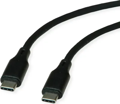 Produktbild von ROLINE USB 2.0 Kabel, Typ C-C, ST/ST, Silikon, 60W, schwarz, 1 m