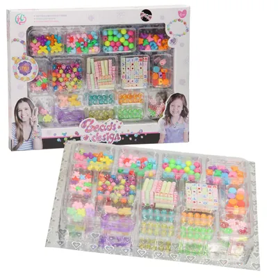 Image de Jeu de perles colorées, 17 pièces.