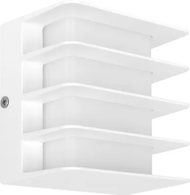 Obrázok produktu pre Vonkajšie nástenné svietidlo Gridy liaty hliník biela matná LED 14,5W 3000K teplá biela