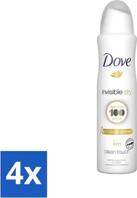 Immagine prodotto di Dove - Deodorante - Invisible Dry - Protezione invisibile - 250 ml - Confezione risparmio - 4 pezzi