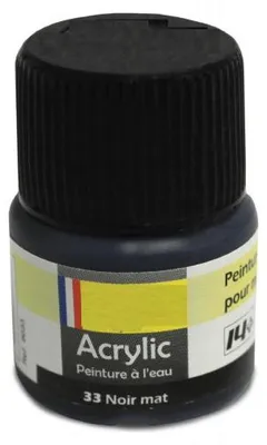 Produktbild von Heller 9033 -  Peinture Acrylic 033 noir mat, 12ml - Neu