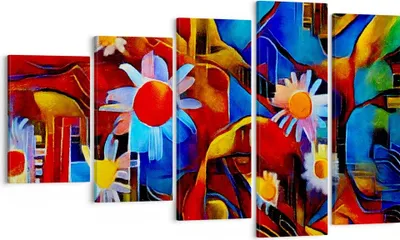 Produktbild von Bild auf Leinwand - Leinwandbild - Blume Abstraktion - 100x60cm - Wand Bild - Wanddeko - Wandbilder - Leinwanddruck - Bilder - Kunstdruck - Wanddekoration - Leinwand bilder - Wandkunst - EG100x60-3466