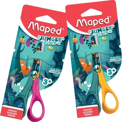 Image de maped Kinderschere JUNGLE fever petrol/pink 12,0 cm