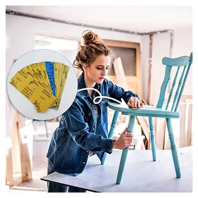 Produktbild von Schleifpapier Set mit 30 Stück, Nass- und Trocken-Schmirgelpapier, 120 bis 5000 Körnung für Auto, Holz, Stein, Lack, Metall und Glas (23,5 x 9,5 cm)