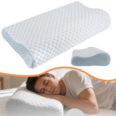 Produktbild von Hohe Dichte Memory Foam Kopfkissen, Ergonomisches Orthopädisches Schlafkissen für Nacken- und Schulterschmerzen