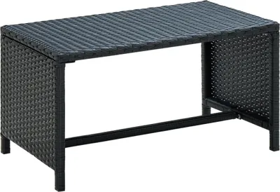 Immagine prodotto di Tavolino nero 70×40×38 cm in poly rattan