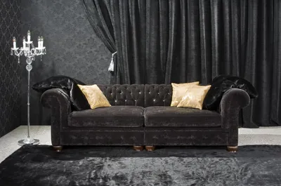 Produktbild von Chesterfield Couch Polster Sofas Klassische Leder Textil Sofa 3 Sitzer Neu - 291