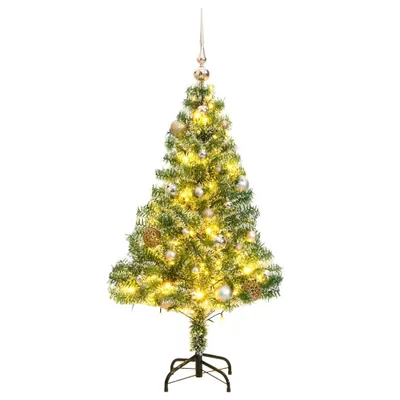Zdjęcie produktu dla Sztuczna choinka ze 150 LED, bombkami i śniegiem, 150 cm