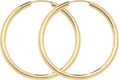 Image de Boucles d'Oreilles Créoles Femme Or 375/1000 - 27mm; TRS15707MM27