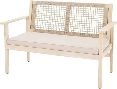 Imagen del producto de Banco de jardín de madera de acacia certificada 120 cm, resistente a la intemperie, para uso en exteriores, modelo Teracina