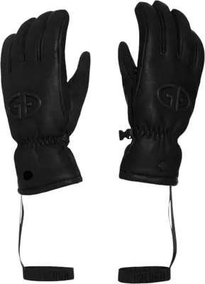 Productafbeelding van GOLDBERGH leren handschoenen, zwart, met reliëflogo, maat 8