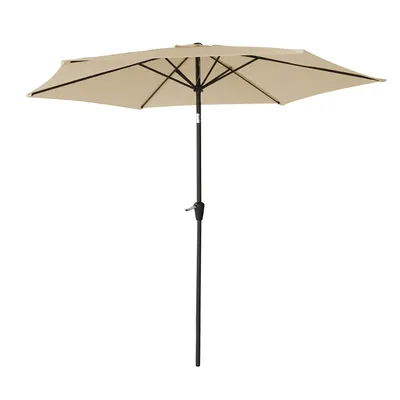 Image de Parasol droit HAPUNA rond 2,70m de diamètre beige