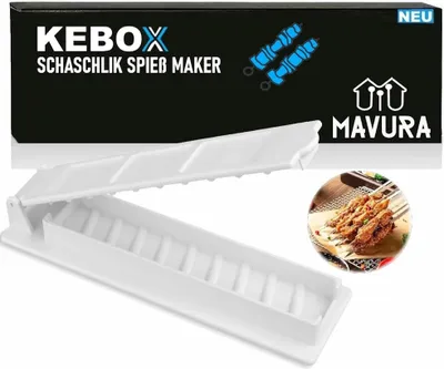 Immagine prodotto di KEBOX Creatore di Kebab Shashlik Grill Spiedini Pressa Stampo Creatore Carne Pressa