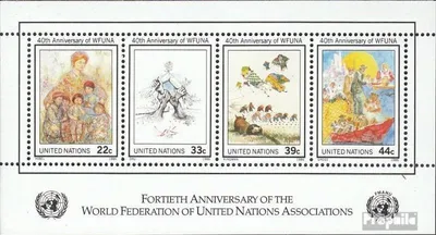 Produktbild von Briefmarken UNO - New York 1986 Mi Block9 (kompl.Ausg.) postfrisch 40 Jahre WFUNA