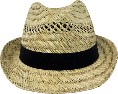 Produktbild von Trilby Strohhut schwarzes Band L-XL Sonnenhut Kopfbedeckung Hut Stroh