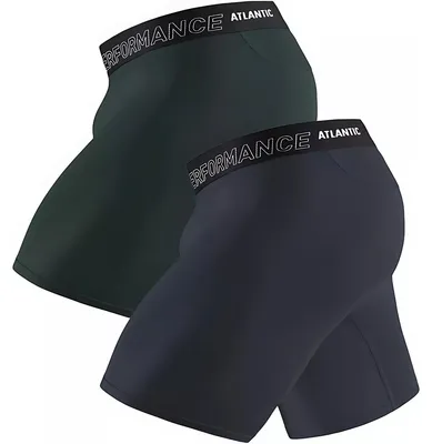 Produktbild von Lange Boxershorts Atlantic Performance grau/grün atmungsaktiv M
