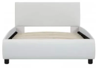 Productafbeelding van vidaXL Bedframe met LED-verlichting, wit kunstleer, 90x200 cm