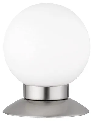 Immagine prodotto di Lampada da tavolo, 3 W, integrata, finitura nichel opaco, dimensioni 10 x 10 x 13 cm