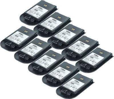 Produktbild von vhbw 10x Akku kompatibel mit Alcatel Omnitouch 8118, 8128 schnurlos Festnetz Telefon (930 mAh, 3,7 V, Li-Ion) Schwarz