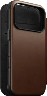 Produktbild von Nomad Modern Leather Folio, Folio, Apple, iPhone 17 Pro, 16 cm (6.3"), Braun
