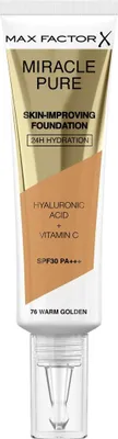 Immagine prodotto di Max Factor Miracle Pure Haut-Improving Foundation 24h Hydration Spf30 76-Warm Golden 30ml
